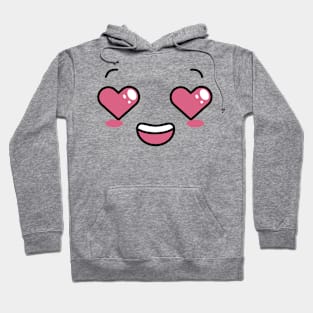 heart face Hoodie